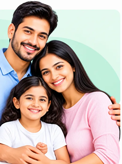 A family smiling together